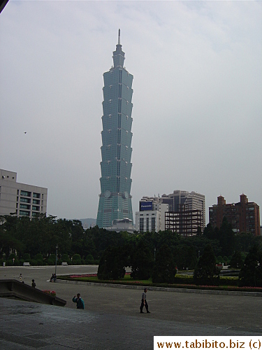 Taipei 101 as viewed from the steps of Sun Yat-sen memorial Hall