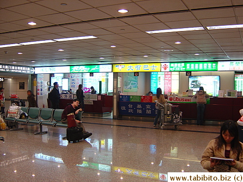 We bought our tickets from the yellow and blue Airbus counter