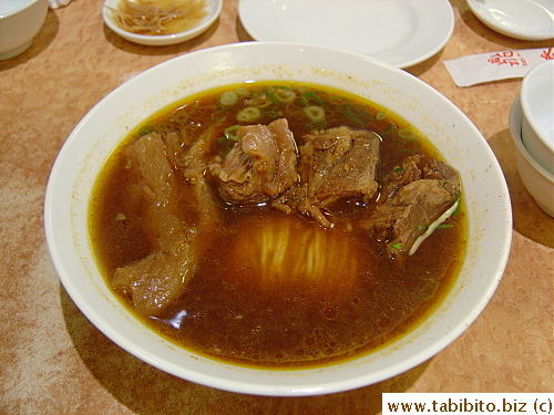 A popular local dish: (stewed) beef noodle soup