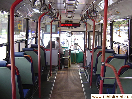 Inside a public bus