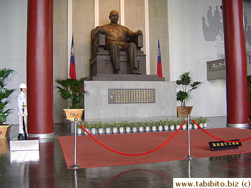 The new guard now stands totally still for another 45 minutes before the next new guard comes to replace him