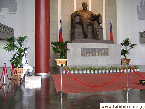 The new guard steps up to his post