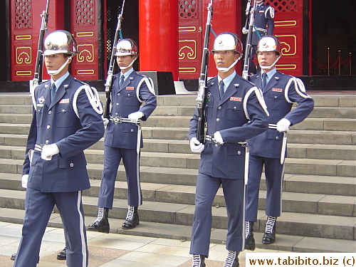 They march down the steps