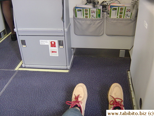 Of the numerous flights I've flown, we got the best seats returning home.  We sat next to an exit that gives us plenty of leg room, but the flight was the shortest we flew together, only 2.45 hours!