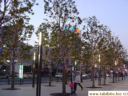 Lights outside the mall
