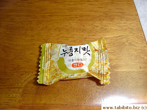 Free candies after the meal (tasted like toasted wheat)