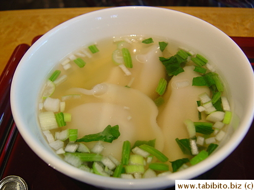 Pork dumplings soup