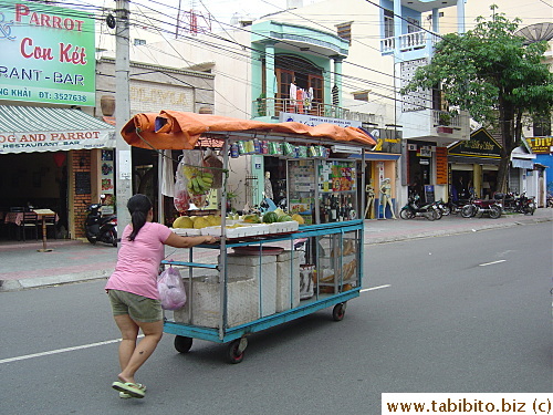 Hawkers sell everything from their stalls from alcohol to charcoal