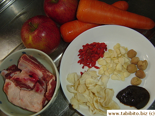 Ingredients for the soup