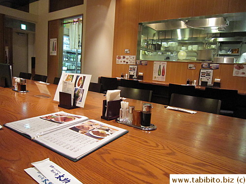 Our corner seats at the communal table