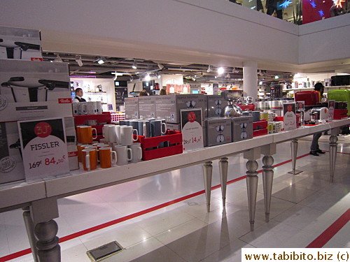 A glimpse of Lafayette's homeware/kitchen floor