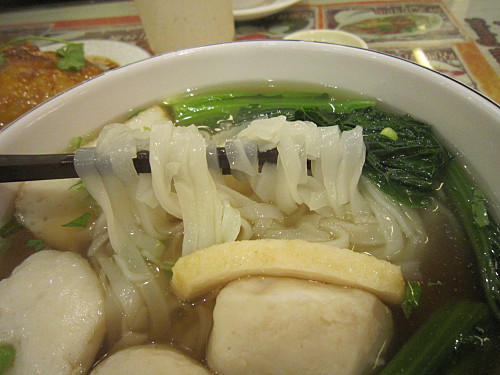Delicious fresh rice noodles
