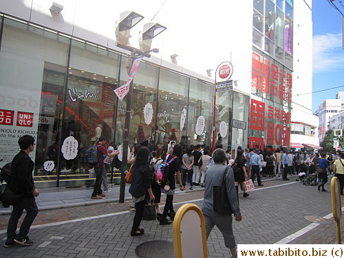 waiting to get in the store